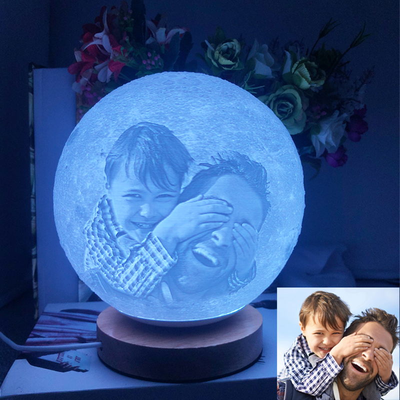Personalized Photo 3D Moon Table Lamp