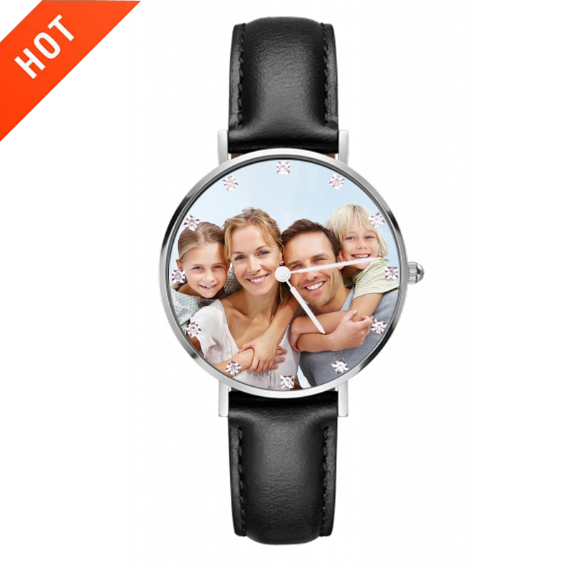 Personalized Photo Watch With Diamonds