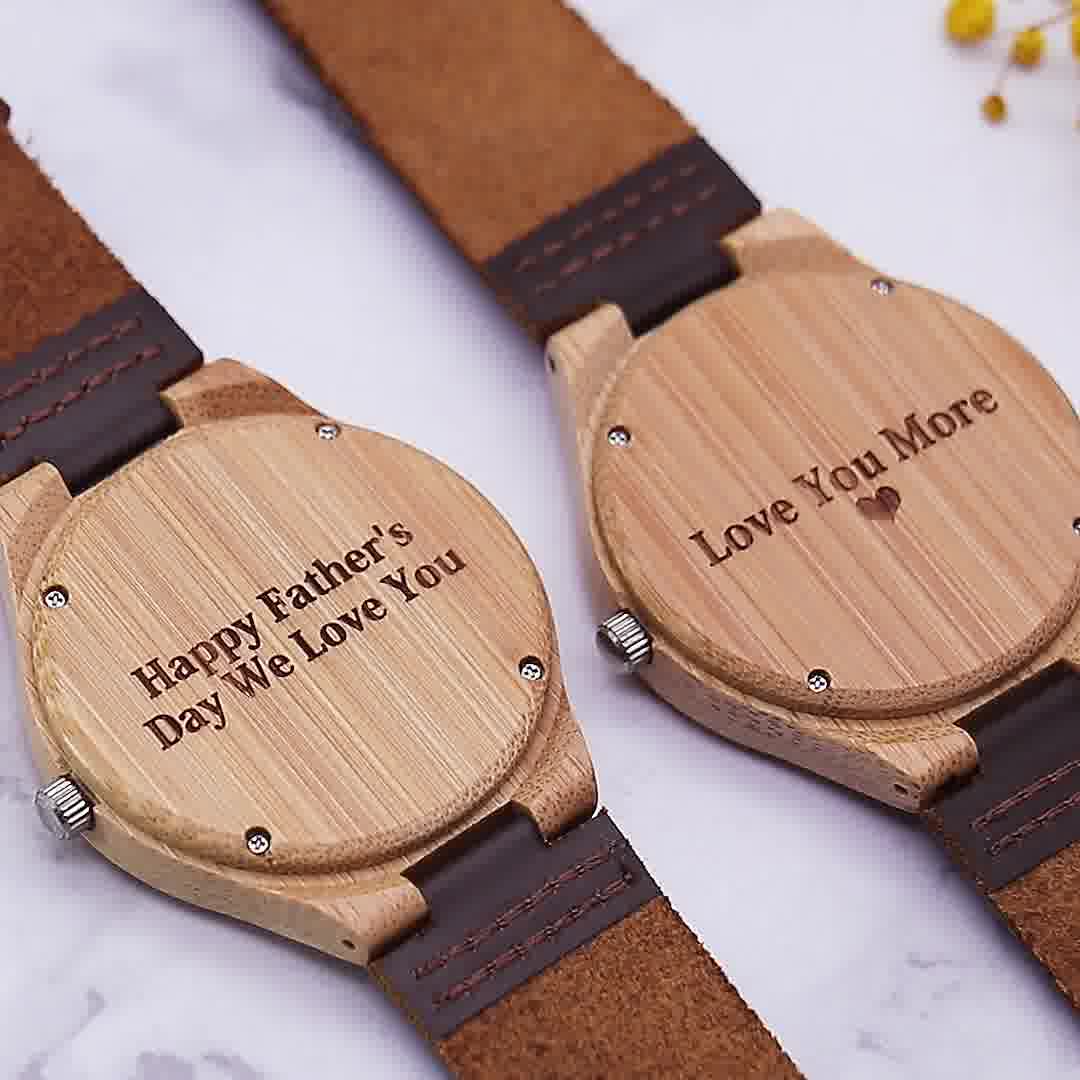 Personalized Photo Bamboo Watch 