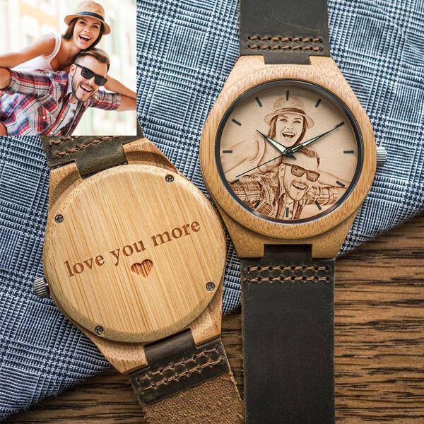 Personalized Photo Bamboo Watch 